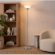 Brightech Sky Dome 72 in. Silver Torchiere LED Floor Lamp