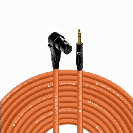 Coluber Cable Right Angle XLR Female to 3.5 TRS Male Pro Microphone Connector