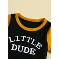 thumbnail image 4 of Bagilaanoe 2pcs Toddler Baby Boy Short Pants Set Short Sleeve Letter Print T Shirt Tops + Shorts 6M 12M 18M 24M 3T Kids Casual Summer Outfits, 4 of 9