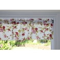 thumbnail image 2 of Cotton Window Valance Floral Print 58 Inch Wide Vintage Floral Large Roses Red on White, 2 of 4