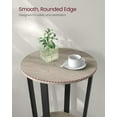 thumbnail image 4 of End Table Round Side Table with Storage Shelf, Easy Assembly, Industrial Accent Furniture with Steel Frame, Heather Greige and Black, 4 of 6