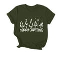 thumbnail image 2 of Amzcrzy Hauts d'Été pour Femmes Hauts de Noël Imprimés Col Rond Manches Courtes T-Shirt Haut Manches Courtes Col Rond T-Shirts pour Femmes Hauts Manches Courtes pour Femme, 2 of 4