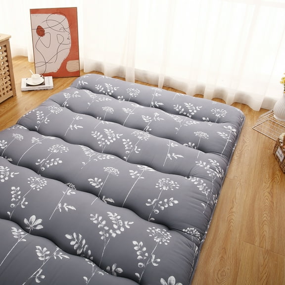 Futon Mattress Japanese Floor Mattress Full, Japanese Futon Mattress Sleeping Mattress for Floor Foldable Mattress, Tatami Mat, Grey