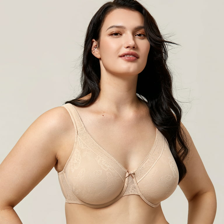 AISILIN Women's Minimizer Bra Sexy Lace Plus Size Underwire Unlined Full  Coverage See Through, Blackberry Liqueur, 38B : : Clothing, Shoes  & Accessories