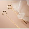 thumbnail image 4 of Solid 925 Sterling Silver Chain Dangle Earrings Tassel for Women Teens Long Dangle Earrings Minimalist Threader Earrings, 4 of 7