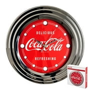 TRADEMARK FINE ART 12" Coca-Cola Clock with Chrome Finish, Delicious Style