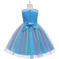 thumbnail image 4 of Meichang Flower Girl Dresses for Wedding Glitter Sequin Sleeveless Zip Up Back Bow Dress formal Evening Party Tulle Dress Toddler Girl Prom Princess Dresses, 4 of 5