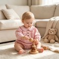 thumbnail image 4 of Gerichy Baby Girl Fall Outfits Long Sleeve Plaid Romper Infant Clothes One Piece Bubble Playsuit 0-18 Months, 4 of 7