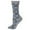 Grey, variant on Sierra Socks Women's Cotton Crew Socks, Business Casual Fit, Geometric Pattern, Black Color