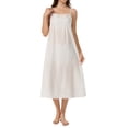 thumbnail image 2 of Women 100% Cotton Long Full Slips for Under Dresses Lace Camisoles Slip Dress Chemise Petticoat, 2 of 5