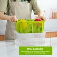 thumbnail image 3 of Vegetable Containers for Fridge, Luxear Fruit Vegetable Storage Container, BPA Free with Lid & Colander Fruit Containers 0.7+1.35+2.3+3.8+5.8L Fridge Organizers 5 Pack Green, 3 of 7