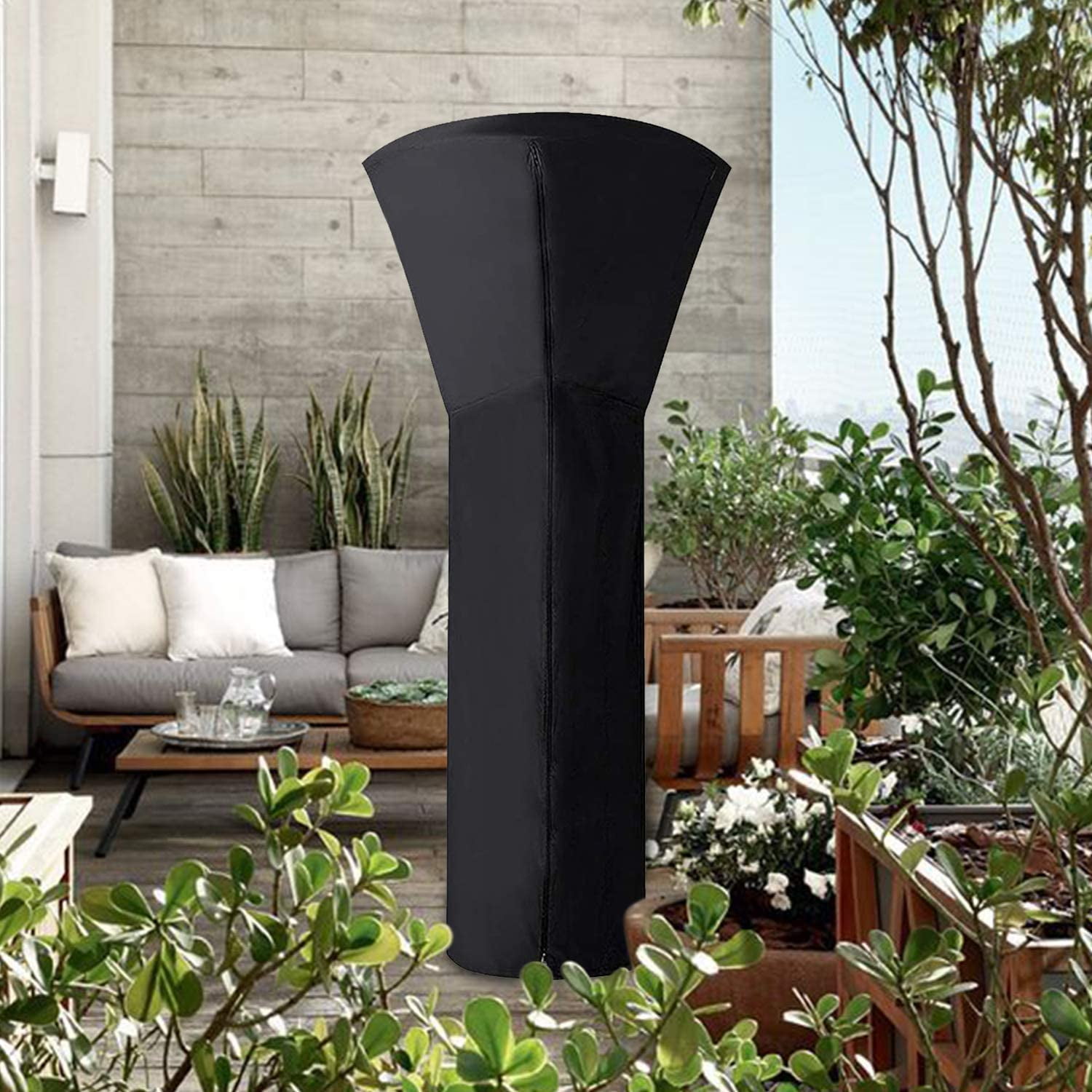 Erato Patio Heater Cover Waterproof UV Protection Windproof Durable 210D Oxford Fabric Outdoor/Indoor Heater Cover with Zipper M 