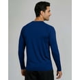 thumbnail image 6 of Real Essentials 4 Pack: Mens Long Sleeve Rash Guard Shirt Running Swimwear UPF 50+ Sun Protection (Big & Tall), 6 of 6