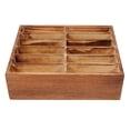 thumbnail image 1 of ETHZZLE Multi Compartment Wooden Phone Organizer Box for Desk Storage in Classroom, 1 of 7