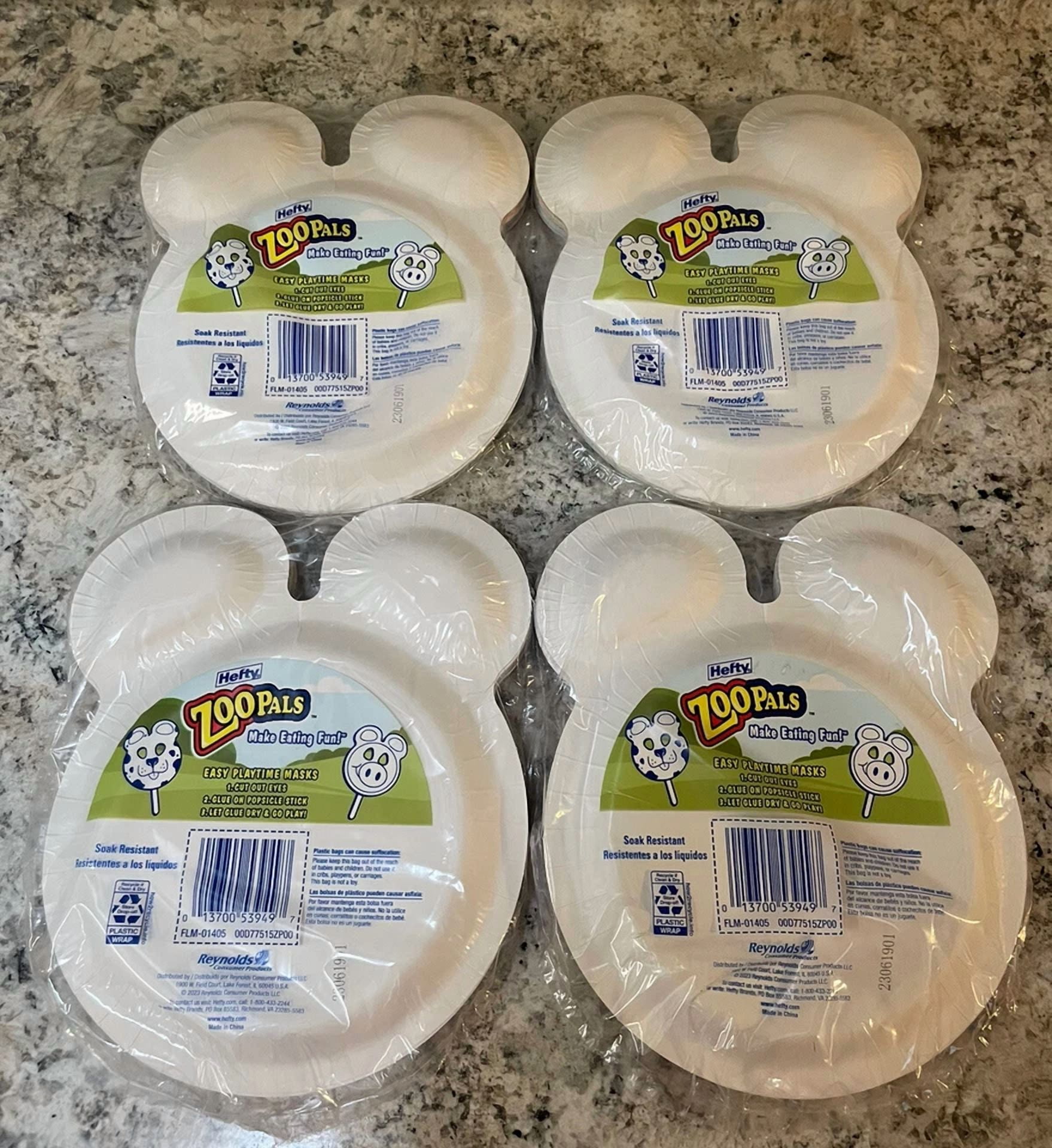 CRESTIN- New Sealed Zoo Pals Hefty Paper Plates Party Edition 2023 - 15 Count (1 Pack)