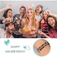thumbnail image 5 of Birthday Gift for 9-16 Year Old, Small Natural Stone Beaded Bracelet Adjustable Heart Charm Bracelet for Daughter Granddaughter Sister Niece Friend on Birthday Graduation with Message Card Gift Box, 5 of 6