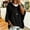 01-Black, variant on Women's Waffle Knit Drawstring Hoodie, Batwing Short Sleeve Loose Hooded Top, Casual Lightweight Oversized Pullover Outwear for Daily Layering 05-White M