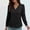 Black, variant on Shirts for Women Cut out Long Sleeve V Neck Solid Color Fashion Pullover Tops Fall Winter Spring Vacation Going out Blouses Casual T Shirts