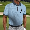 thumbnail image 2 of BiZtdJrK Mens Polos Shirt Short Sleeve Moisture Wicking Breathable Workout Tops Fashion Cute Print Casual Button Collared Golf T-Shirts, Light Blue, XXL, 2 of 6