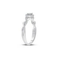 thumbnail image 4 of 10kt White Gold Womens Round Diamond Solitaire Twist Woven Promise Ring 1/6 Cttw, 4 of 4