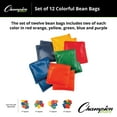 thumbnail image 5 of Champion Sports MBB3 Bean Bag (Pack of 12), 3-Inch, Green/Orange/Purple/Royal Blue/Red/Yellow, 5 of 5