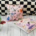 thumbnail image 4 of Outdoor Waterproof Spring Summer Pillow Covers 18x18 Inch Set of 4 Floral Farmhouse Throw Pillows Decorative Cushion Cases for Outdoor Couch Sofa Patio Furniture Home Decoration Black, 4 of 6