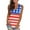 7-Multicolor, variant on Tank Tops for Women Independence Day V-neck Sleeveless Printed T-shirt 6-Multicolor S