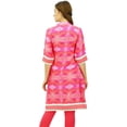 thumbnail image 5 of Phagun Womens Knee Length Tunics Cotton Pink Kurti 3/4 Sleevess Casual Kurta-16, 5 of 9