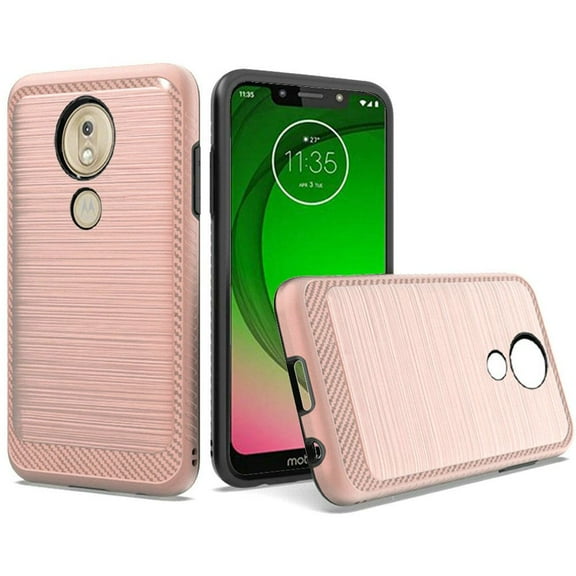 GSA Brushed Case w/Edge Design for Motorola Moto G7 Play - Rose Gold