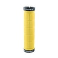 thumbnail image 1 of Puños de manillar de goma con mecanismo de bloqueo de aleación de aluminio para MTB, BMX, Enrejado amarillo, 1 of 8