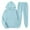 Light Blue, variant on Solid Color Sweatsuits for Women 2 Piece Outfit Casual Long Sleeve Hoodies and High Waist Sweatpants Fall Winter Tracksuit with Pockets Hot Pink XXL