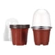 thumbnail image 3 of 10 piezas de maceta transparente para vivero con tapas para humedad, vasos para plantar, reutilizables con drenaje Macetas Rojas, 3 of 8