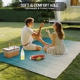 thumbnail image 4 of Teal Blue Ombre Outdoor Rug for Patio/Deck/Porch, Non-Slip Large Area Rug 5 x 8 Ft, Contemporary Gradient Abstract Art Indoor Outdoor Rugs Washable Area Rugs, Reversible Camping Rug Carpet Runner, 4 of 8