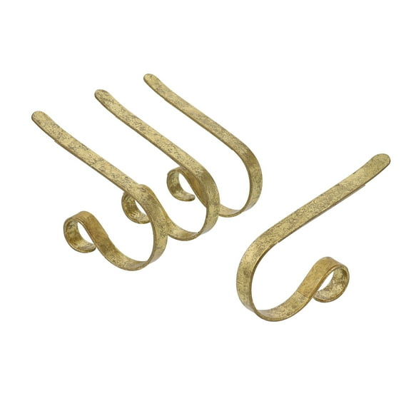 Haute Decor The Original MantleClip® Stocking Holder - Gold Foil Size: 4 Pack, Color: Gold Foil