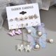 thumbnail image 4 of Pendientes para mujer, niña, pendientes con forma de gota, estilo coreano, mariposa, resina acrílica, estrella, corazón, aro redondo, perla, regalo ---- Er22y0080 --- Código de producto 70708 Er22y008, 4 of 5
