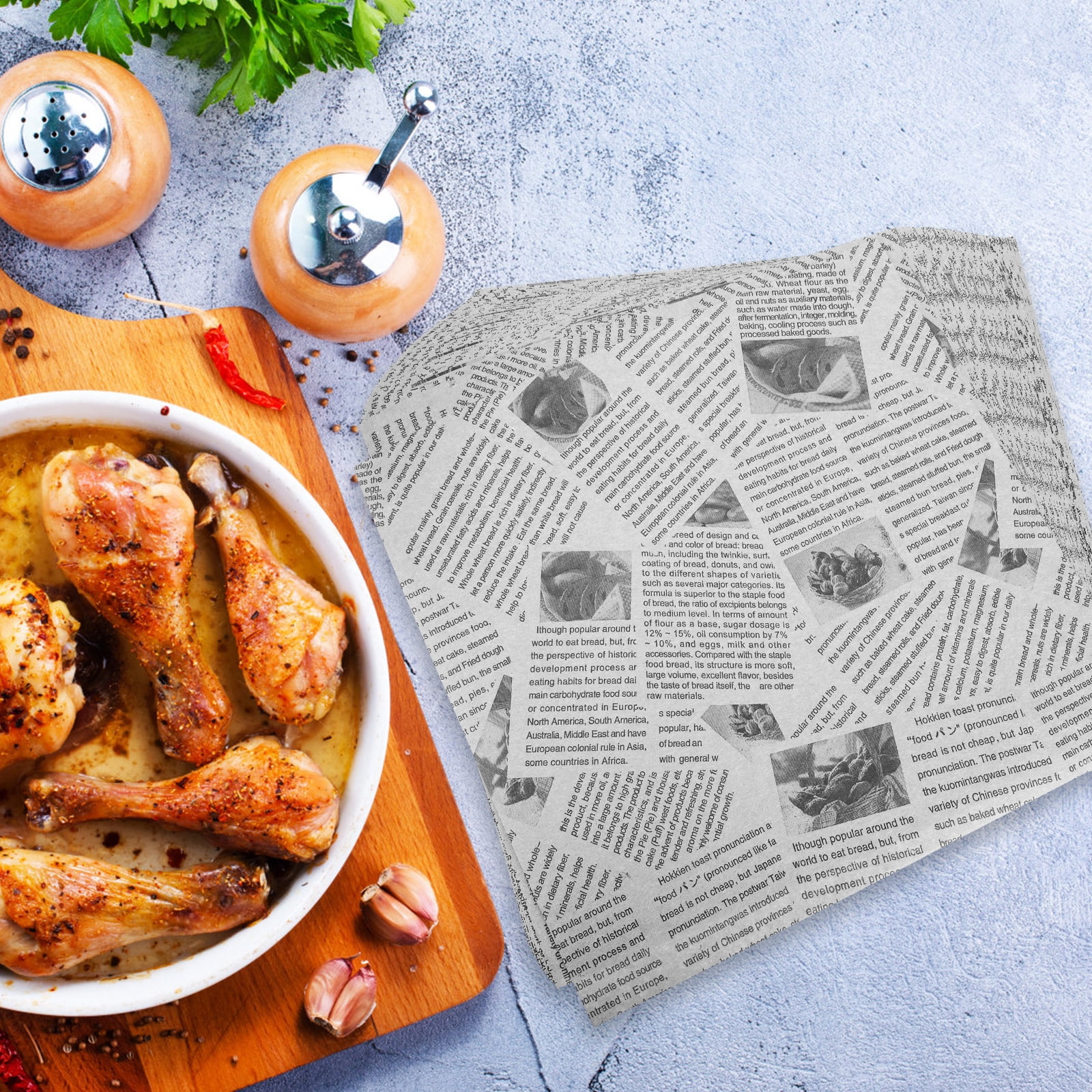 Etereauty 100pcs Deli Paper Newsprint Wax Paper Sheets Food Wrapping