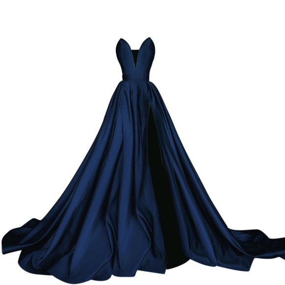 B91xZ Dresses for Prom Sleeveless One Shoulder Sequin Dress Sparkly Glitter Wrap Dress Cocktail Wedding Maxi Dresses with Slit,Navy S