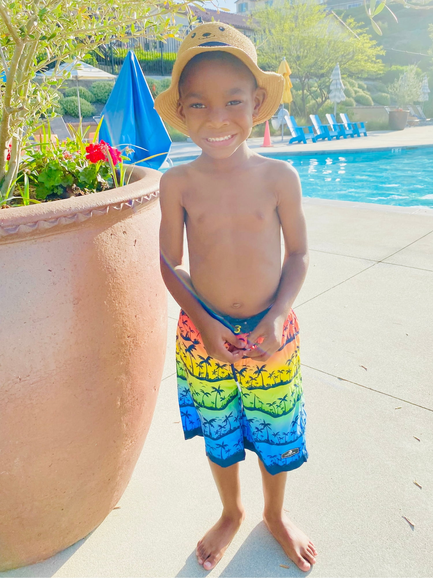Rokka&Rolla Boys' Swim Trunks with Mesh Lining, UPF 50+ Sizes 4-18