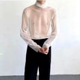 thumbnail image 6 of Bibifish Men's See Through T Shirt Turtleneck Mesh Long Sleeve T Shirt Slim Fit Stretch Undershirts Party Club Tops, 6 of 9