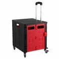 thumbnail image 4 of Foldable Utility Cart 4 Wheeled Collapsible Handcart Handcart Rolling Utility Cart Four Wheeled Rolling Crate Foldable Utility Crate Foldable Utility Cart 4 Silent Brake Universal, 4 of 8