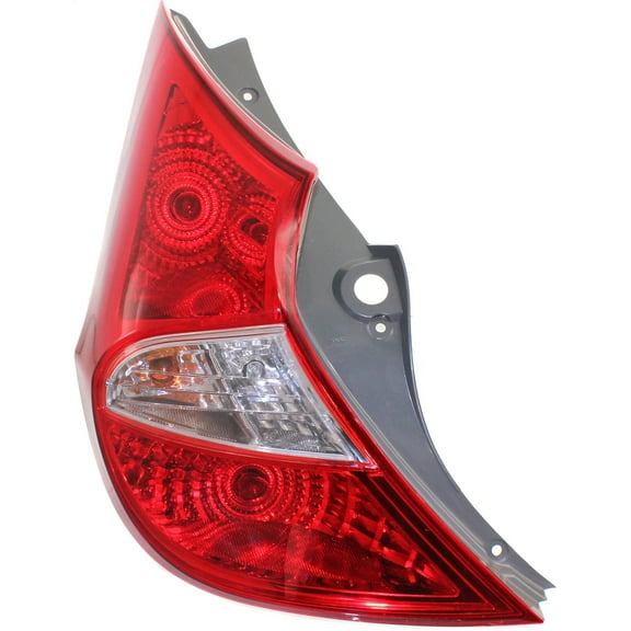 Garage-Pro Driver Side Tail Light Compatible with Hyundai Accent 2012-2017 OE Replacement, Halogen, With bulb(s), Hatchback, CAPA