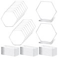 thumbnail image 1 of 18PCS Acrylic Table Numbers Hexagon Table with Holder Sublimation DIY Clear Table Name Cards for Par, 1 of 5