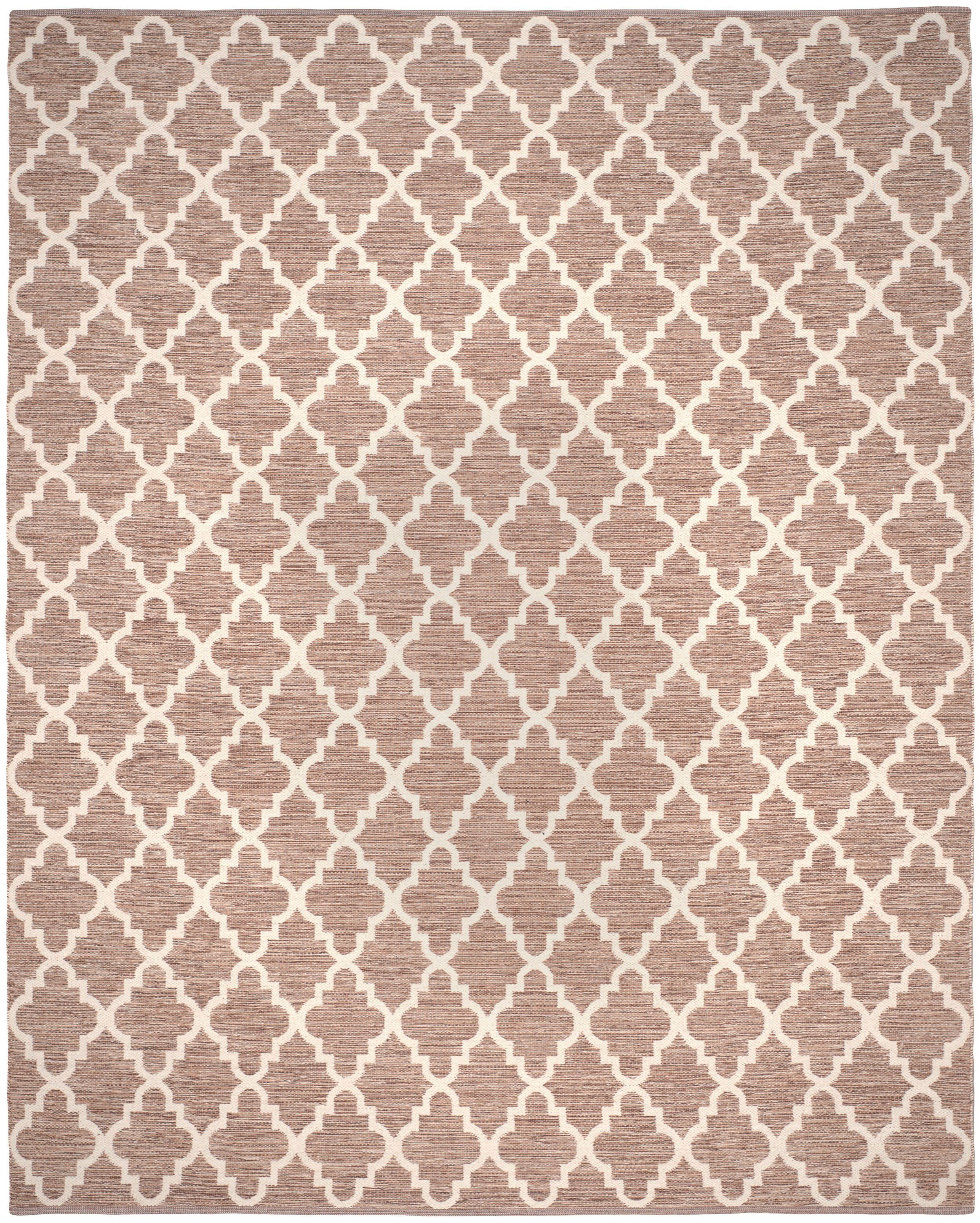 SAFAVIEH Montauk Crispian Geometric Quatrefoils Cotton Area Rug, Beige/Ivory, 11' x 15'