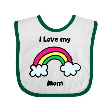 

Inktastic I Love my Mom Gift Baby Boy or Baby Girl Bib