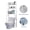White, variant on HioHa over the toilet rack, 3-tier freestanding bathroom organizer with paper holder and 3 hooks, space saver shelf, white
