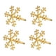 thumbnail image 2 of Servilleteros navideños con forma de copo de nieve de 4 piezas para el hogar (dorado), 2 of 7