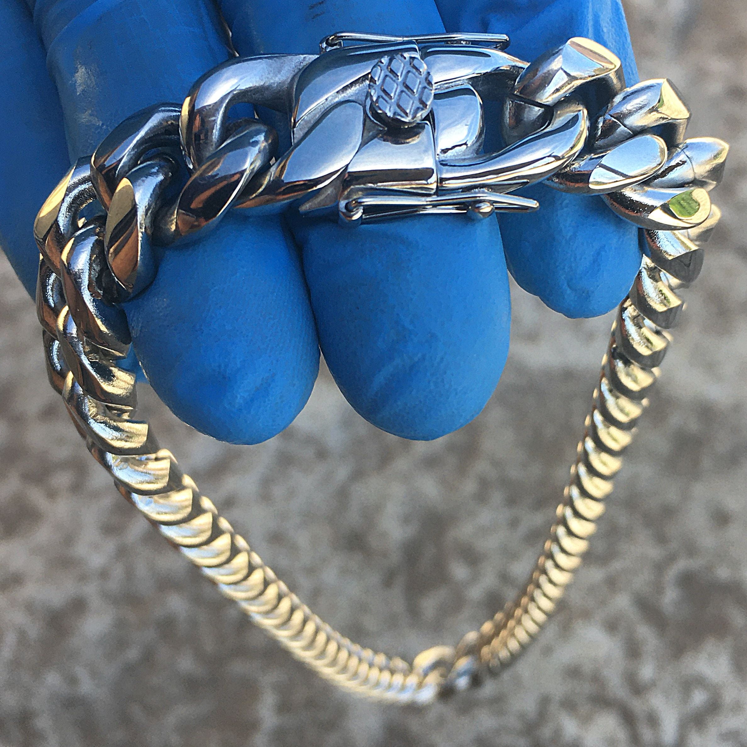Mens 18" Inch Choker Chain Stainless Steel 14MM Wide Cuban Link Heavy Hip Hop Necklace