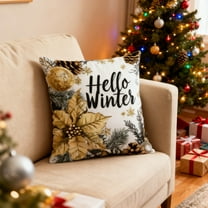 Christmas Decorative Throw Pillow Covers 18x18" for Holiday Party Supplies Christmas Pillowcase Printing Imitating Three-dimensional Patterns
