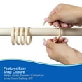thumbnail image 5 of Kenney Rust-Proof Smooth Plastic Shower Curtain Rings, Set of 12, Cream, 5 of 7