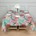 thumbnail image 3 of Pioneer Flower Floral Print Pattern Square Tablecloth,Waterproof Square Table Cover,Wipeable Spillproof Washable Table Cover for Home Kitchen Party Decor 52"x52"(132x132cm), 3 of 6